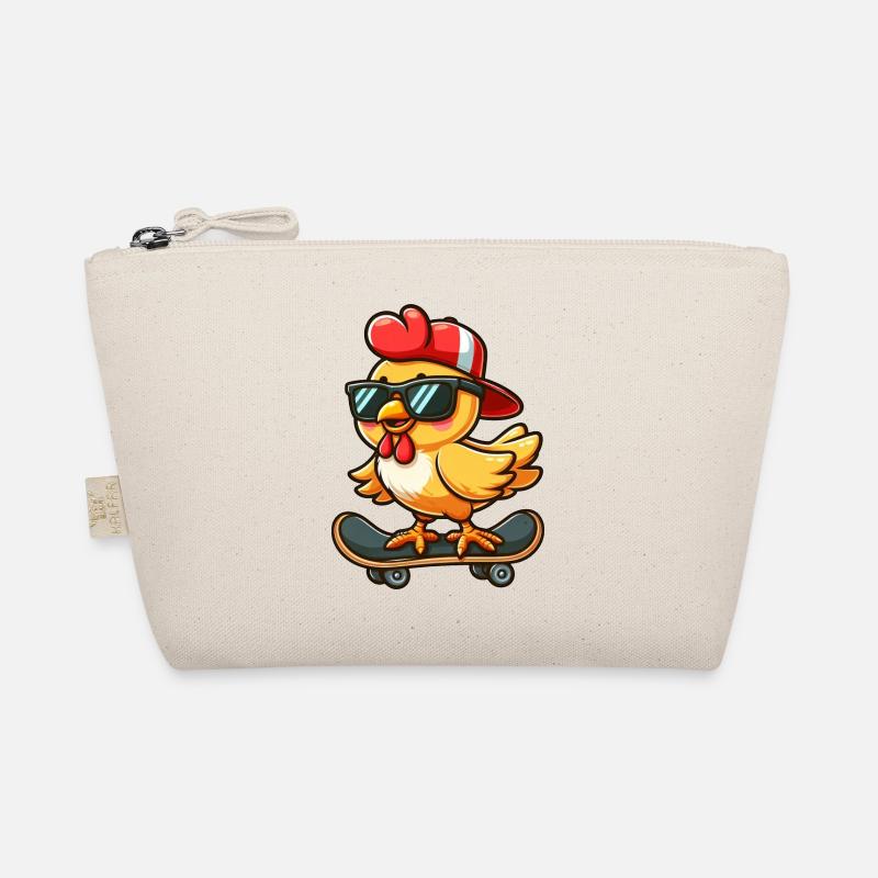 poulet poule coq planche à roulettes bande dessinée dessin animé Trousse biologique