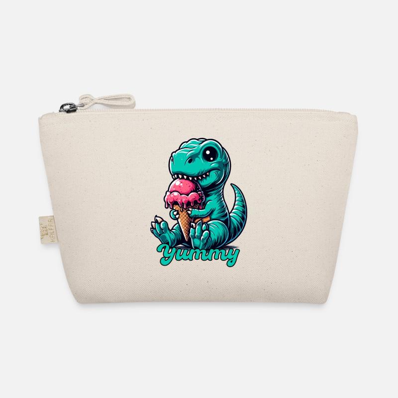 Süßer T-Rex mit Eis Dinosaurier Geschenk Bio-Täschchen