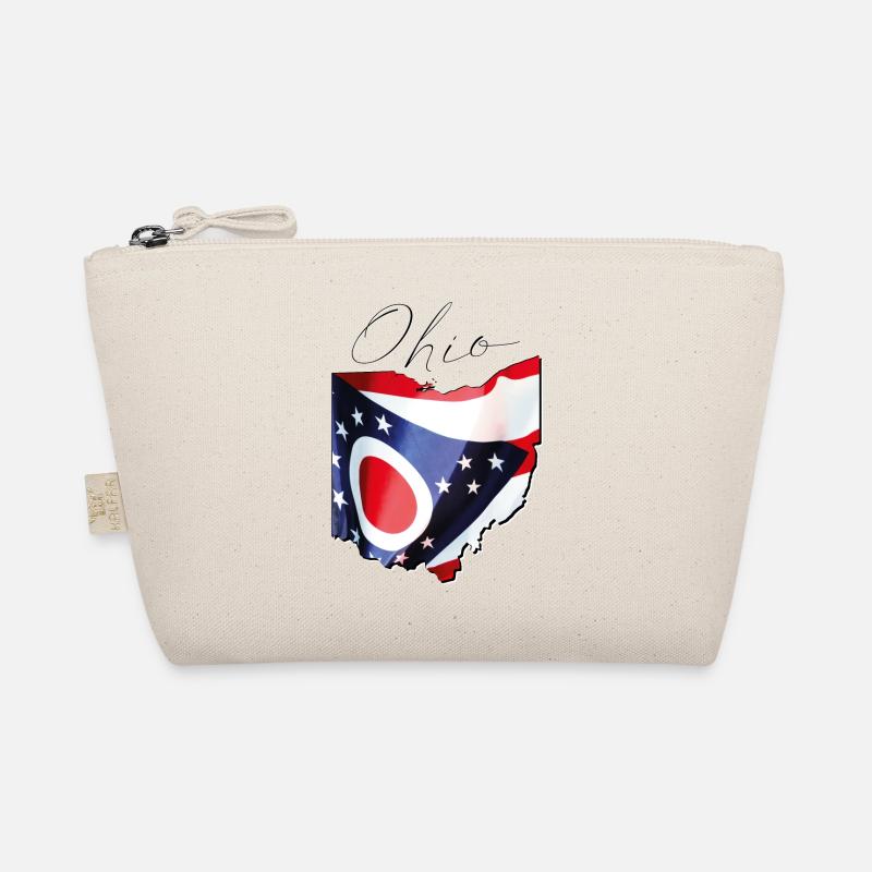 Ohio (USA) | echte Flagge | Flag Map Script Bio-Täschchen