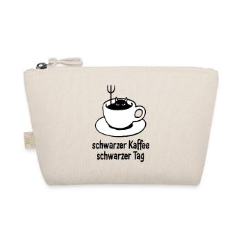 schwarzer Kaffee – schwarzer Tag - Bio-Täschchen - Natur - Vorne