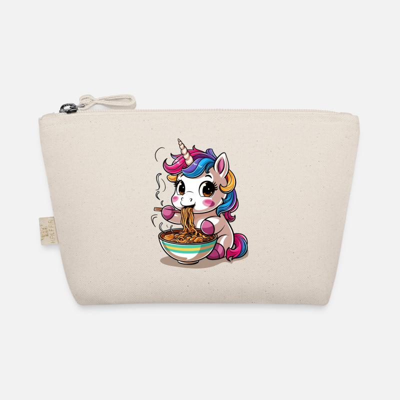 Süßes Einhorn isst Ramen Bio-Täschchen