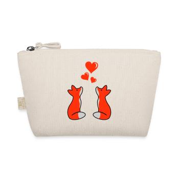 foxes in love 02 - Bio-Täschchen - Natur - Vorne