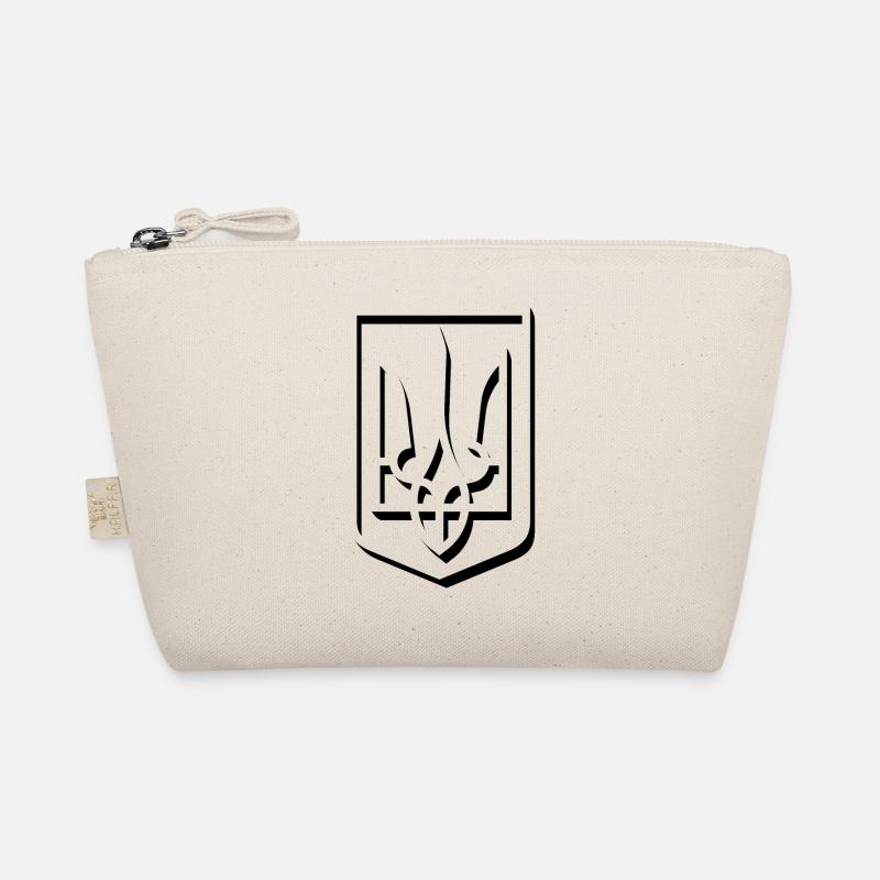 Ukraine Coat of Arms Shadow Casting Symbol Trident V2 Organic Pouch