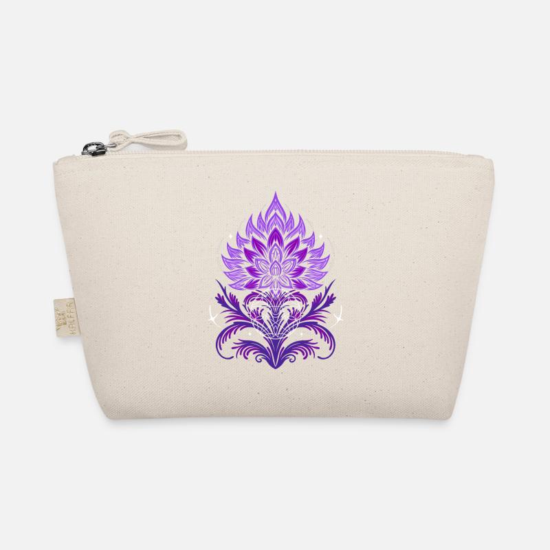 Distel Mandala mit Pentagramm und Sternen - Bio-Täschchen - Natur