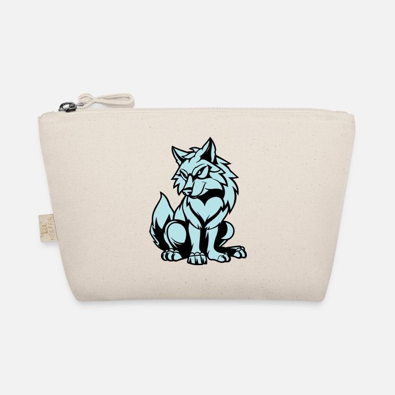 wolf comic tier Bio-Täschchen