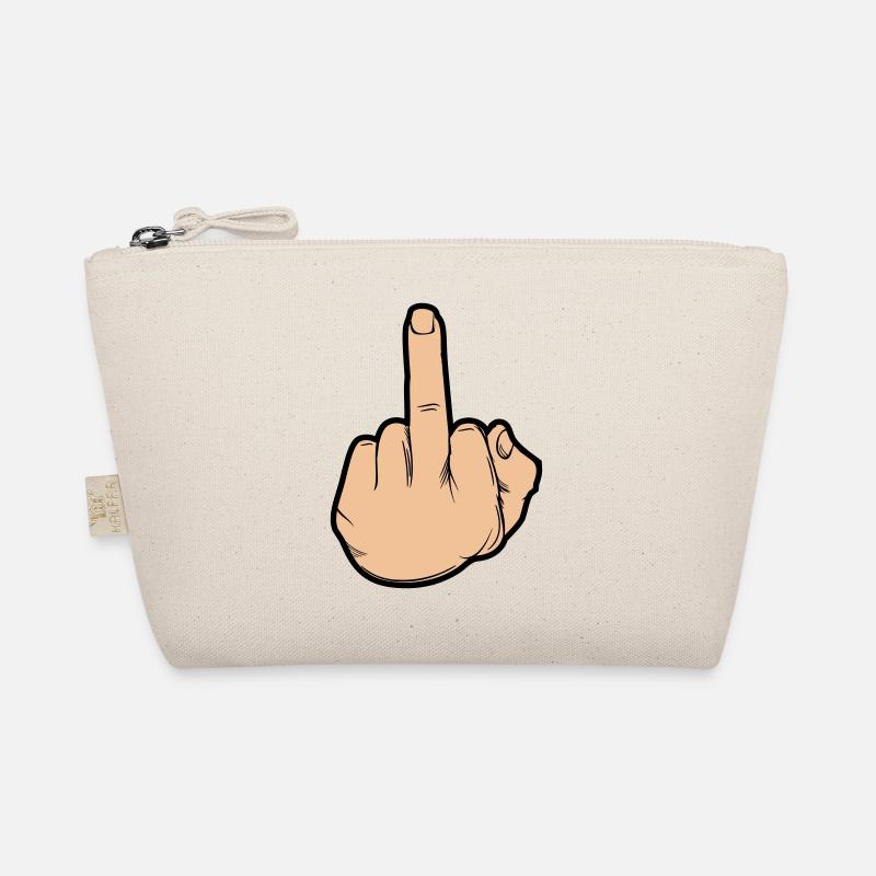 Hand middle finger Organic Pouch