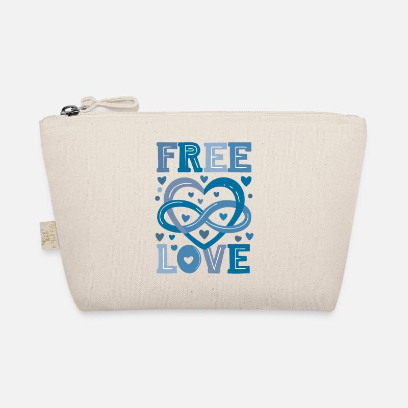 Polyamory Symbol - Turquoise Organic Pouch