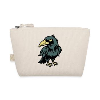 Raven Comic Animal - Organic Pouch - nature - Front