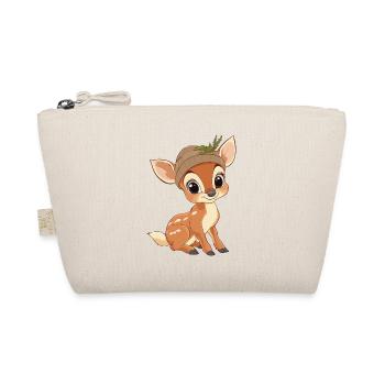 Deer Cute Cute Baby Kids Animal Fawn Cartoon - Organic Pouch - nature - Front