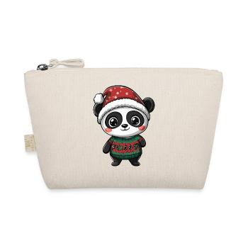Panda Christmas - Organic Pouch - nature - Front