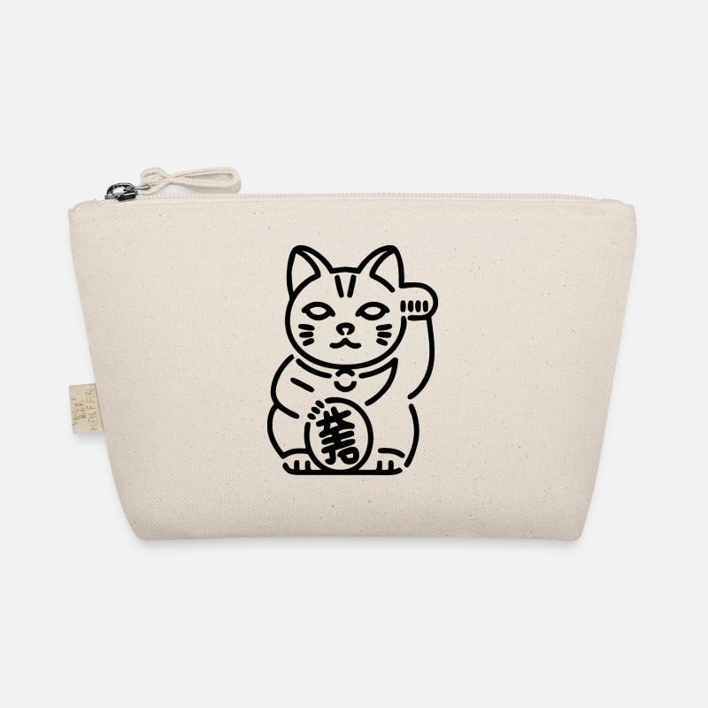 Maneki Neko cat Organic Pouch