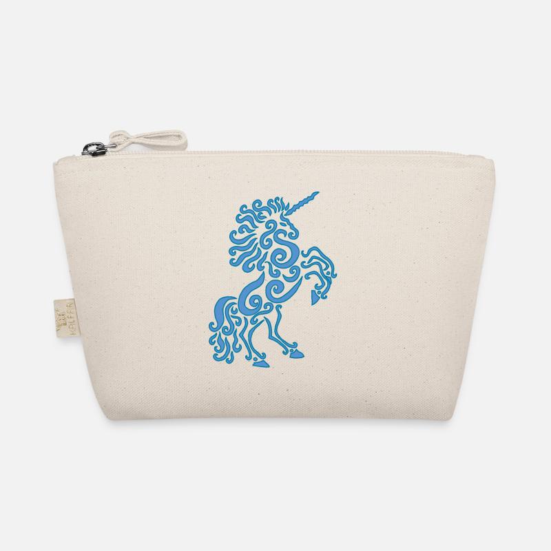 Blaues Einhorn Pferd Bio-Täschchen