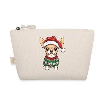 Chihuahua Hund Weihnachten - Bio-Täschchen - Natur - Vorne