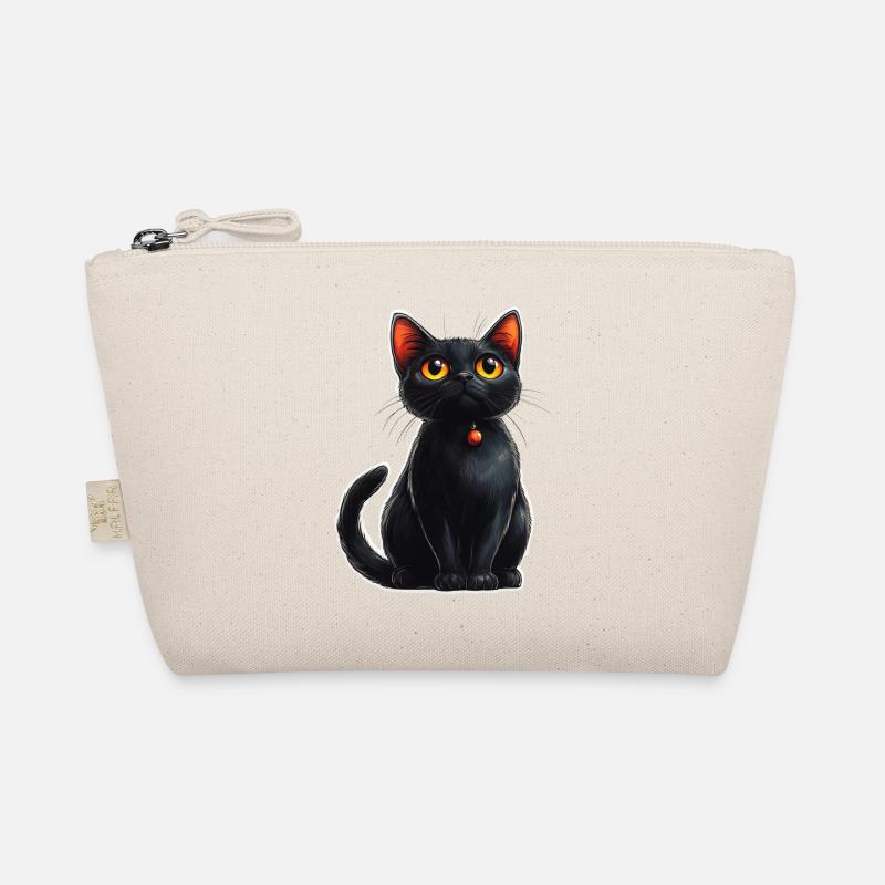 Schwarze Katze Bio-Täschchen