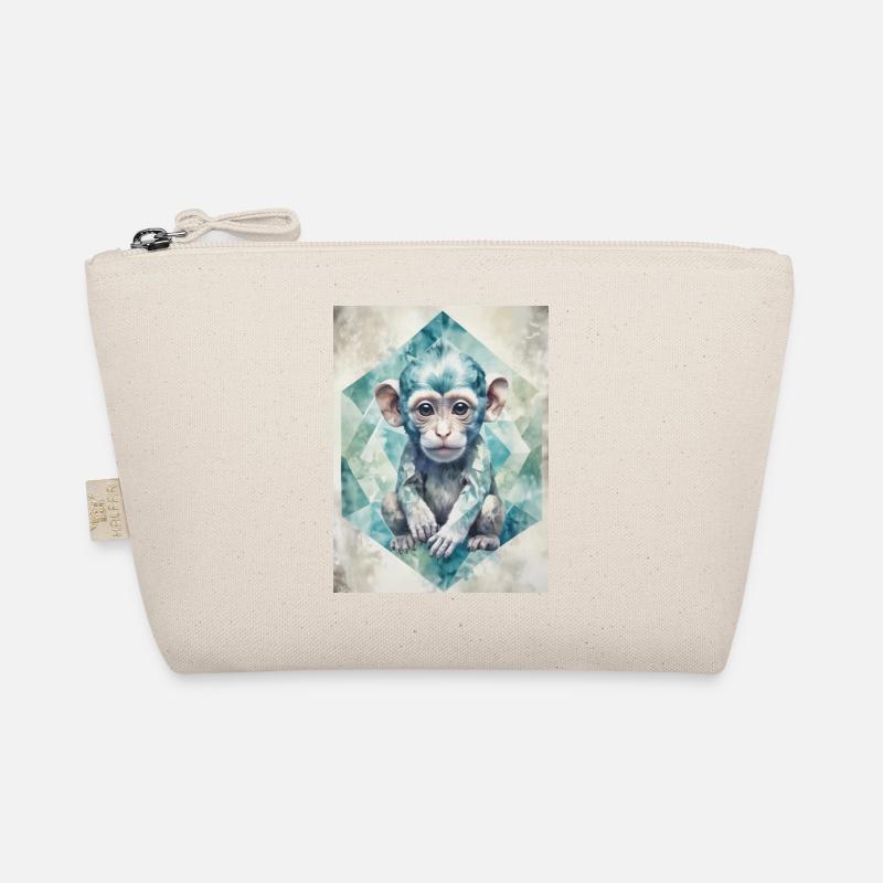 Geometric Baby Monkey Bio-Täschchen