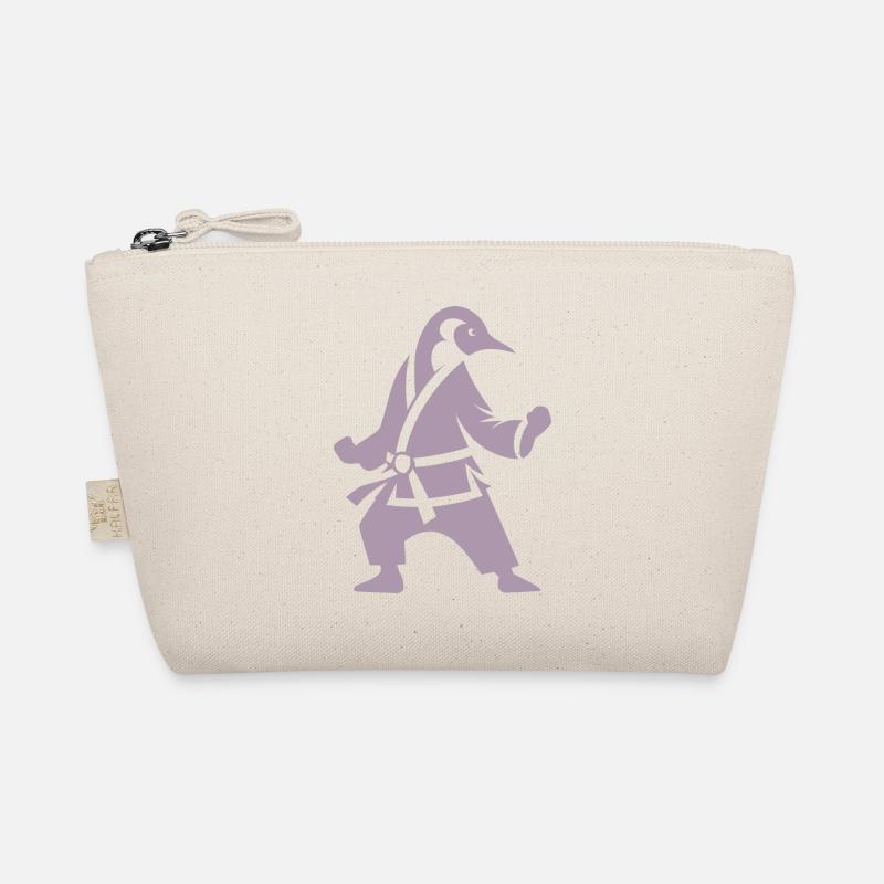 Penguin Karate Martial Arts Silhouette Organic Pouch
