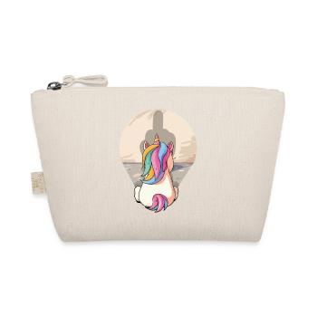 Unicorn Shadow Middle Finger, Unicorn, Mythical Creature - Organic Pouch - nature - Front