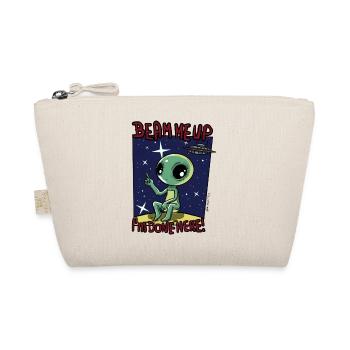 Alien | Beam me up | außerirdisch gut - Bio-Täschchen - Natur - Vorne