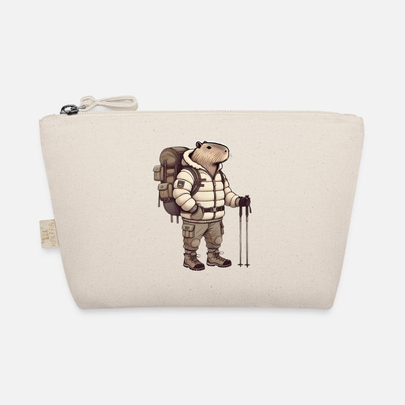 Capybara Adventurer in Mountains Organic Pouch