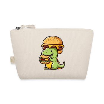 Bizarre Dino T-Rex Hamburger Fast Food - Organic Pouch - nature - Front