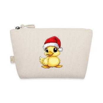 Ente Weihnachten Süß Niedlich Xmas Weihnachtlich - Bio-Täschchen - Natur - Vorne