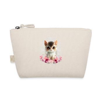 Lovely and fluffy kitten - Organic Pouch - nature - Front