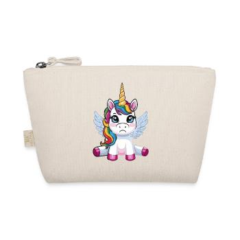 Genervtes Einhorn – Originelles Design für Fantasi - Bio-Täschchen - Natur - Vorne