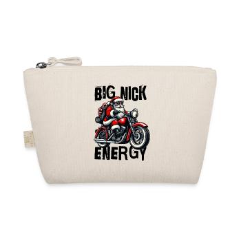 Big Nick Energy – Santa auf Motorrad - Bio-Täschchen - Natur - Vorne