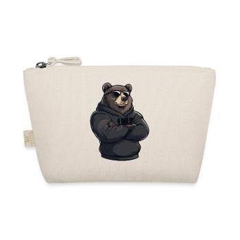 Bear Comic Brown Bear - Organic Pouch - nature - Front
