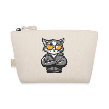Cat Comic Cool - Organic Pouch - nature - Front