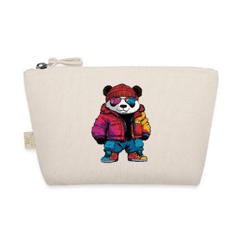 Panda Fashion Winter - Bio-Täschchen - Natur - Vorne