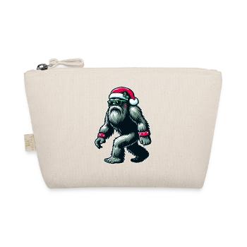 Cooler Weihnachts-Sasquatch mit Weihnachtsmütze - Bio-Täschchen - Natur - Vorne