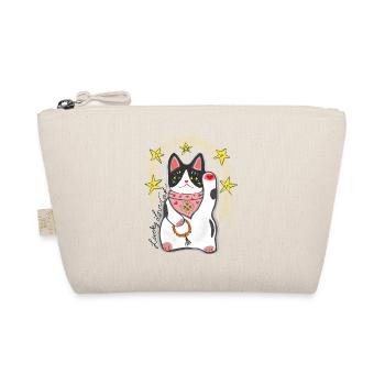 LUCKY LOVE CAT 2025 - Bio-Täschchen - Natur - Vorne