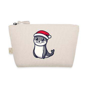 Seal Animal Christmas - Organic Pouch - nature - Front