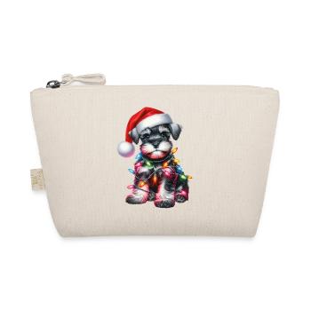 Weihnachts Schnauzer - Bio-Täschchen - Natur - Vorne