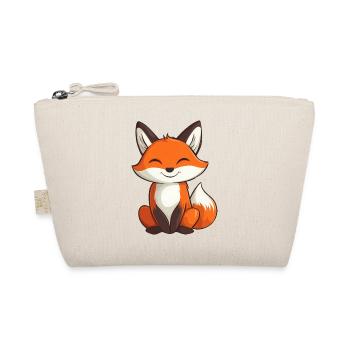 Süßer und fröhlicher Fuchs im Cartoon-Stil - Bio-Täschchen - Natur - Vorne