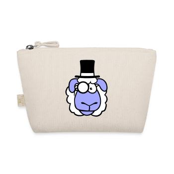 Sheep Mr. Gentleman Top Hat Monocle Glasses - Organic Pouch - nature - Front