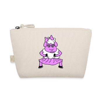 Sheep Girl Woman Female Pretty Tired Dancing Skirt - Organic Pouch - nature - Front