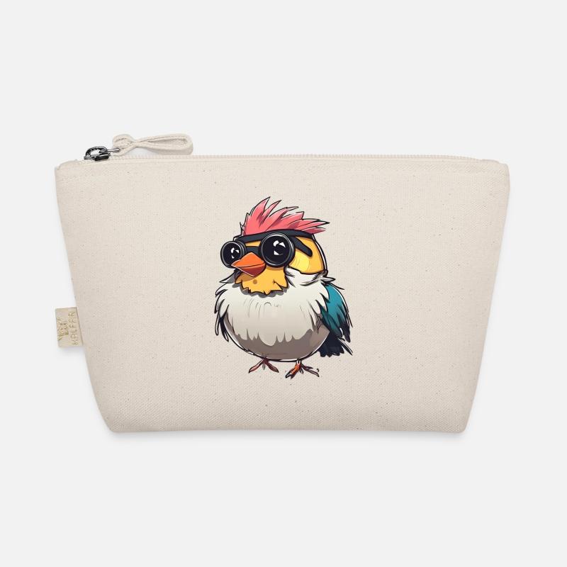 Bunte Techno-Vogel-Illustration Bio-Täschchen