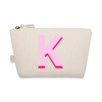 Pop und moderner rosa Buchstabe k - Bio-Täschchen - Natur - Vorne