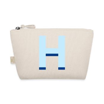 Pop und moderner blauer Buchstabe h - Bio-Täschchen - Natur - Vorne