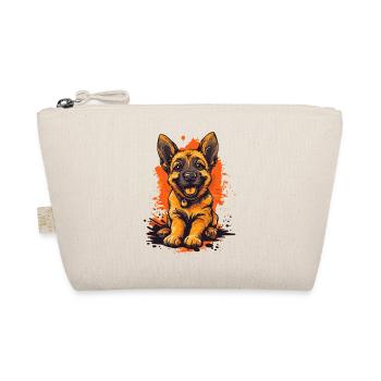 German Shepherd Puppy Funny Dog Dogs - Organic Pouch - nature - Front