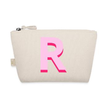 Pop und moderner rosa Buchstabe r - Bio-Täschchen - Natur - Vorne