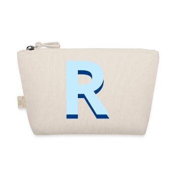Pop und moderner blauer Buchstabe r - Bio-Täschchen - Natur - Vorne