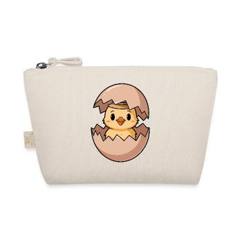 Cute chick with hat in egg - Organic Pouch - nature - Front
