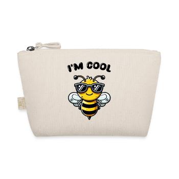 biene comic sonnenbrille - Bio-Täschchen - Natur - Vorne