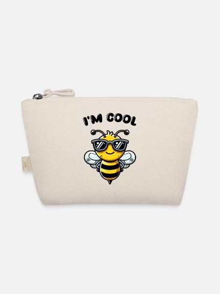 biene comic sonnenbrille - Bio-Täschchen - Natur