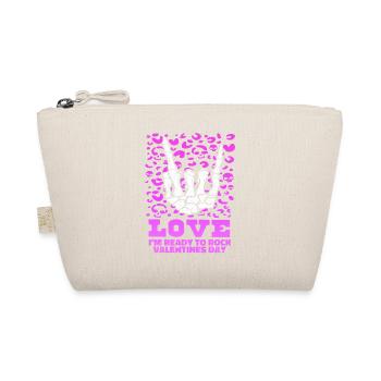 xoxo love you amore Blumen Frauen Valentinstag 14 - Bio-Täschchen - Natur - Vorne