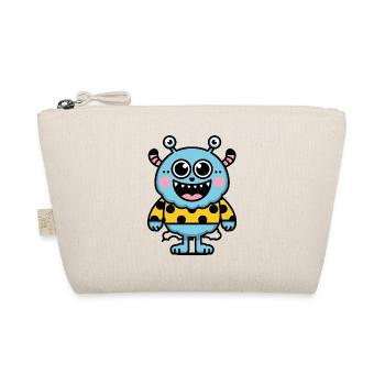 Friendly Monster blue - Organic Pouch - nature - Front