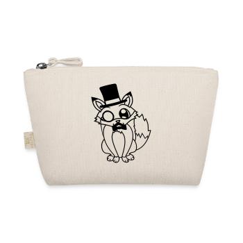 Fox Red Fox Sir Mr. Top Hat Monocle Glasses - Organic Pouch - nature - Front